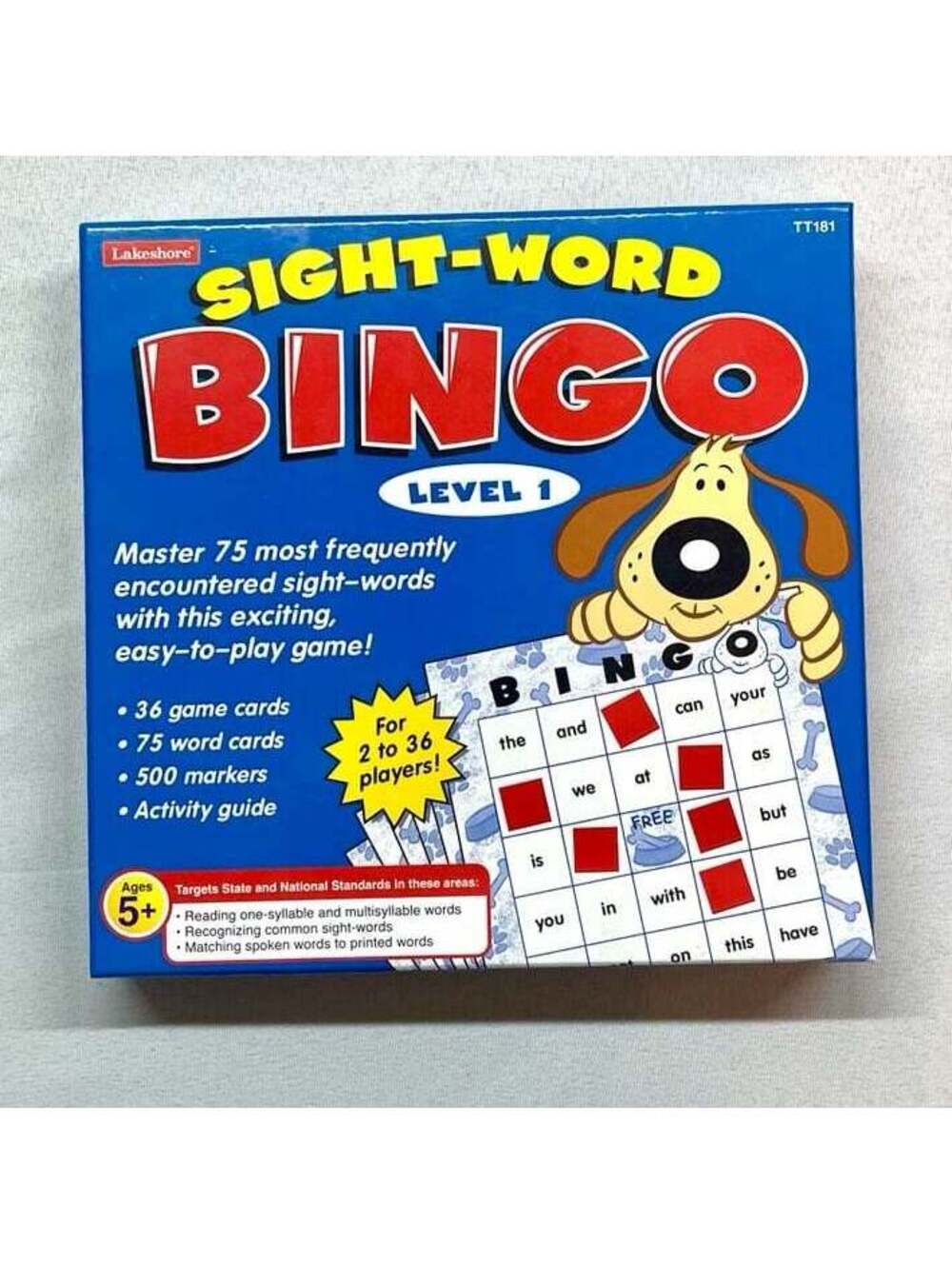 Lakeshore Sight-Word Bingo Level 1 Learning Game